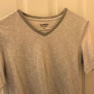 Express men gray white vneck